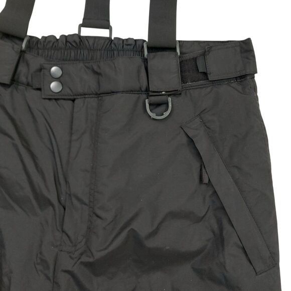 Sport Essentials Cargo Snow Pants Large Black Suspenders Insulated Nylon Winter - Picture 3 of 11